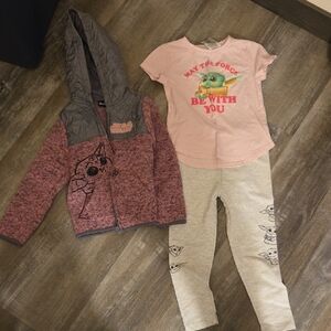 Star Wars Pink and Gray Kids Matching Set